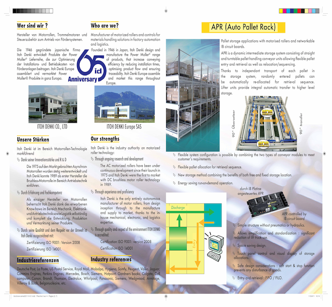 Brochure de présentation d'un convoyeur