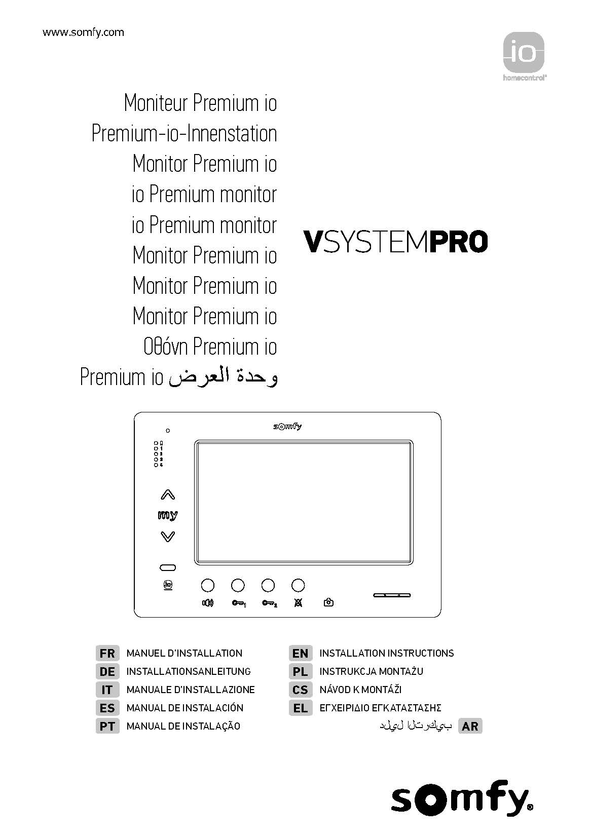 Installation du moniteur d'un visiophone